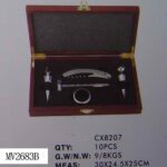 5Pcs Die-Casting Wine Set In Wooden Box