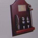 4Pcs Wine Set W/Wooden Display Rack