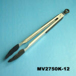 12"Deluxe Silicone Food Tong With Stainless Steel Body
