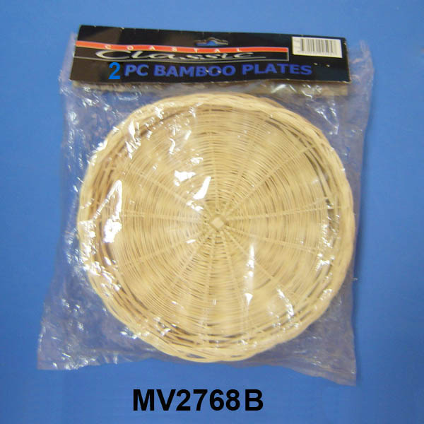 MV2768B 2Pcs 10" Bbq Bamboo Plate Holder