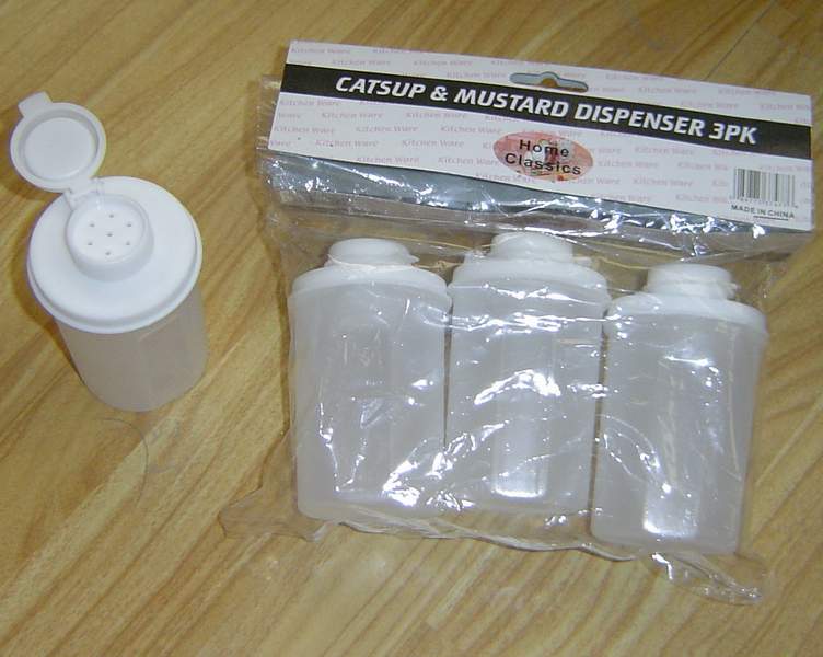 3Pcs Plastic Salt & Pepper Bottle