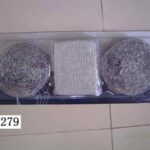 Cleanin Pad & 2Pcs Scourer Sliver & Gloden Clr