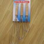 3Pcs Egg Beater Wooden Handle