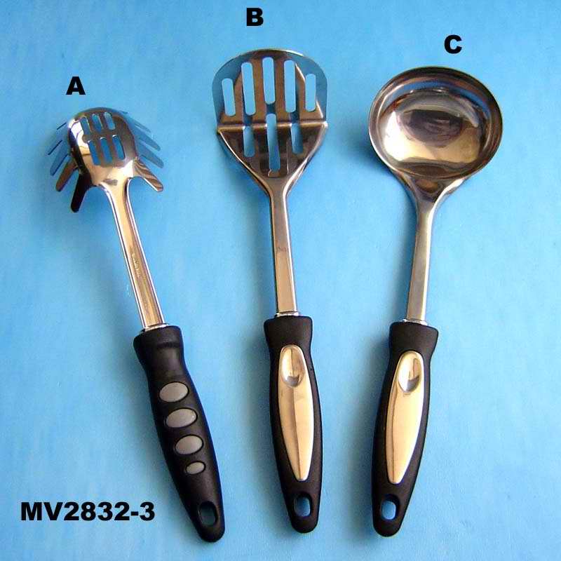 MV2832-3 3Pcs Kitchen Tool W/Inlay S.S Sheet Handle