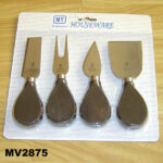 4Pcs Cheese Set Wooden Handle B/C