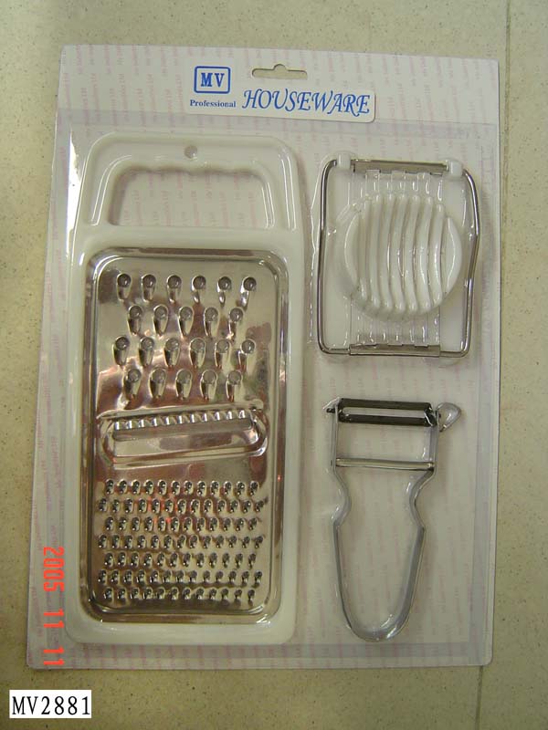 MV2881 Flat Grater & Egg Cutter & "U"Peeler B/C