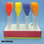 Cilicone Brush 24 Pcs In Display Box 4 Clrs