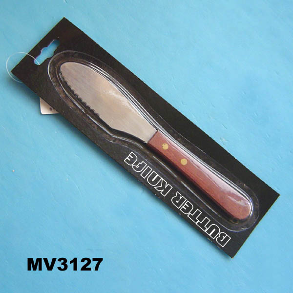 MV3127 Butter Knife W/Wooden Handle B/C