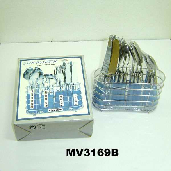 24Pcs Cutlery Set W/Stand