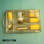 24Pcs S/S Cutlery Set + Metal Holder In Pvc Box