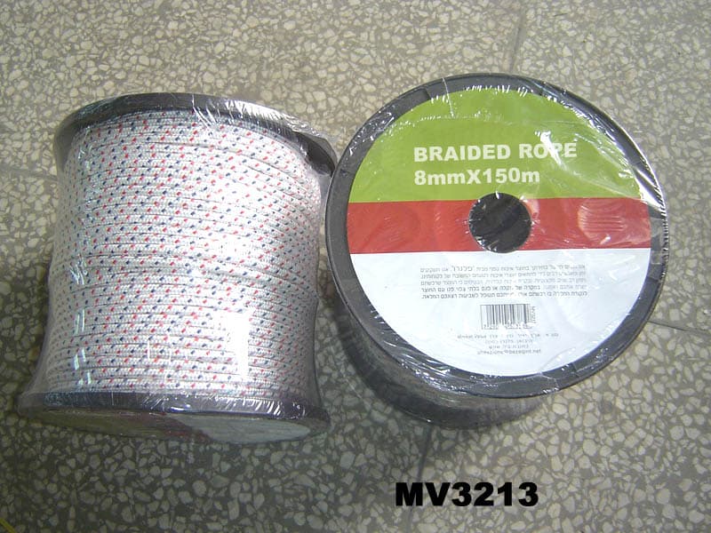 MV3213 8Mmx150M P.P. Braided Rope 16 Plaits In Large Paper Reel