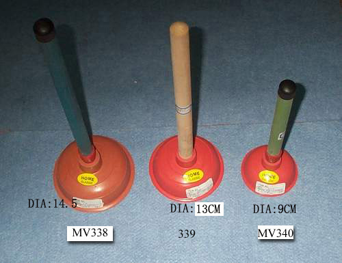 MV340 11Cm Plunger Wooden Handle L:25Cm