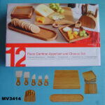 12Pcs Bamboo Appetizer And Cheese Set