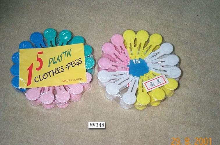 15Pcs Clothes Pegs Shrink Packing