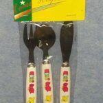 3Pcs Kid Cutlery Set In Pvc Bag W/Hang Card