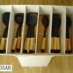 72Pcs Wooden Handle Nylon Kitchen Tool In Display Box