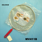 30Cm Splatter Screen With Plastic Handle  Tag Card