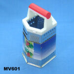 Grater Hexagon W/Plastic Handle S/S 9" Wheel Card