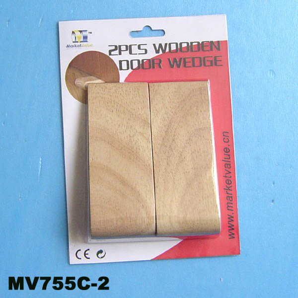 2Pcs Oak Wooden Door Wedge