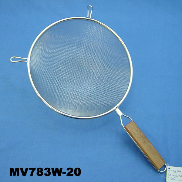 MV783W-20 20Cm Stainer S.S. W/ Wooden Handle