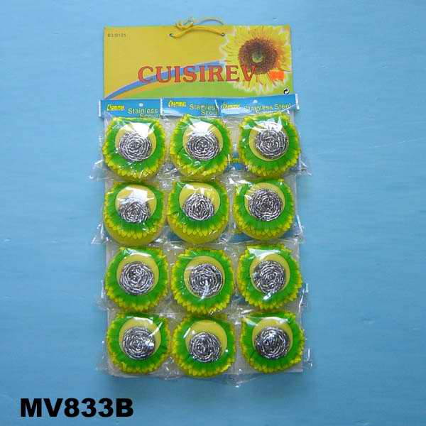 12Pcs S/S Scourer In Pp Bag W/Hang Card