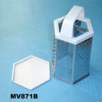 8In Chrome 6 Side Grater W/Measure