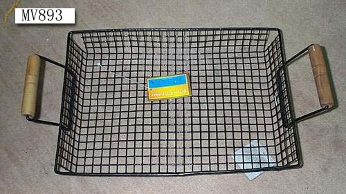 Square Vinyl Coated Fruit Basket Black