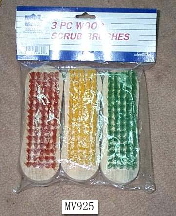 MV925 3Pcs Shoes Brush In Pvc Bag W/Hang Card