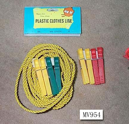 MV954 4M Pp Clothes Line W/8Pcs Yellow Clips