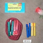 4M Pp Clothes Line W/8Pcs Red Clips
