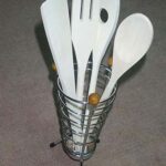 4Pcs Wooden Kitchen Tool W/Holder