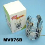 16Pcs Cutlery Set + Wire Rack In Colour Box