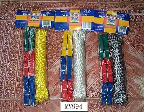 MV994 15M Pp Clothes Line W/8Pcs Plastic Peg