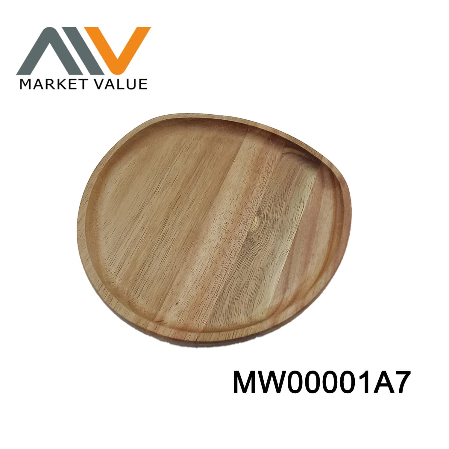 MW00001A7 Round Acacia Plate Serving Dishes