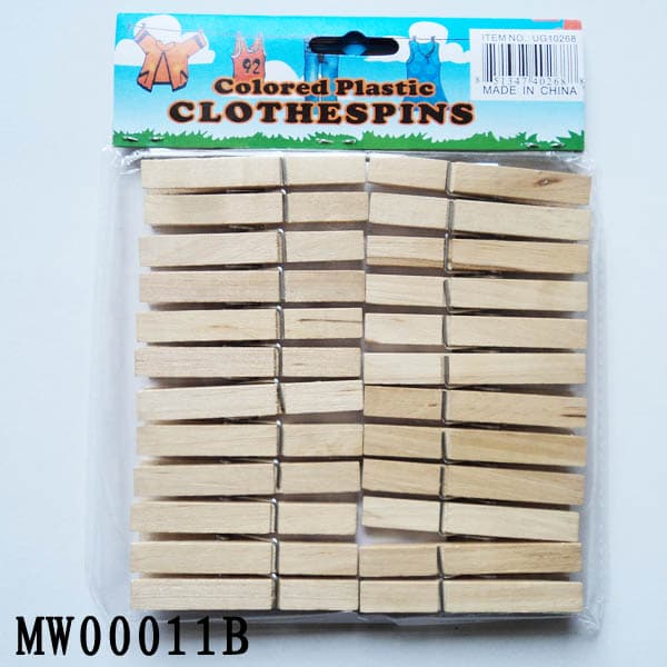 24Pcs Wooden Clothes Pegs Pbh