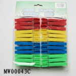 24Pcs Plastic Clothes Pegs W/Pe Shrink