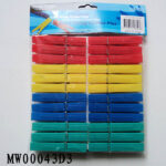 24Pcs Plastic Clothes Pegs W/Pe Shrink