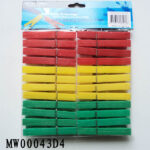 24Pcs Plastic Clothes Pegs W/Pe Shrink