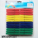 24Pcs Plastic Clothes Pegs W/Pe Shrink