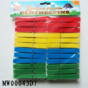 24Pcs Plastic Clothes Pegs W/Pe Shrink