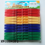24Pcs Plastic Clothes Pegs W/Pe Shrink