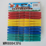 24Pcs Plastic Clothes Pegs W/Pe Shrink