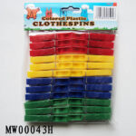 24Pcs Plastic Clothes Pegs W/Pe Shrink