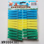 24Pcs Plastic Clothes Pegs W/Pe Shrink