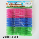 24Pcs Plastic Clothes Pegs W/Pe Shrink