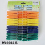 24Pcs Plastic Clothes Pegs W/Pe Shrink