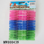 24Pcs Plastic Clothes Pegs W/Pe Shrink