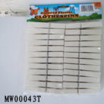 24Pcs Plastic Clothes Pegs W/0Pp+Head Card