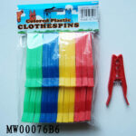 24Pcs Plastic Clothes Pegs W/Pe Shrink