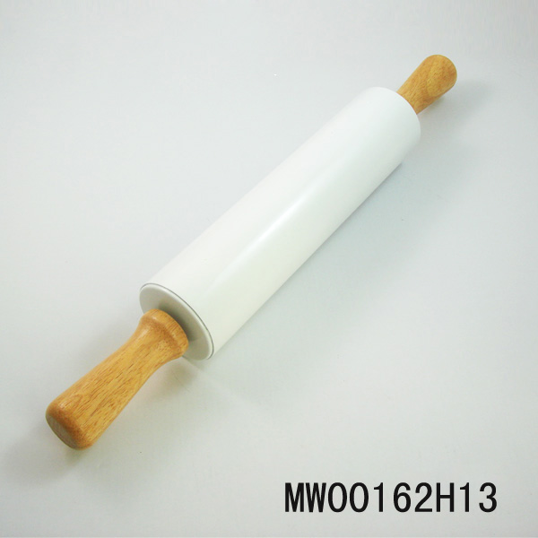 MW00162H13 Rubber Wooden Handle Ceramic Coating Rolling Pin